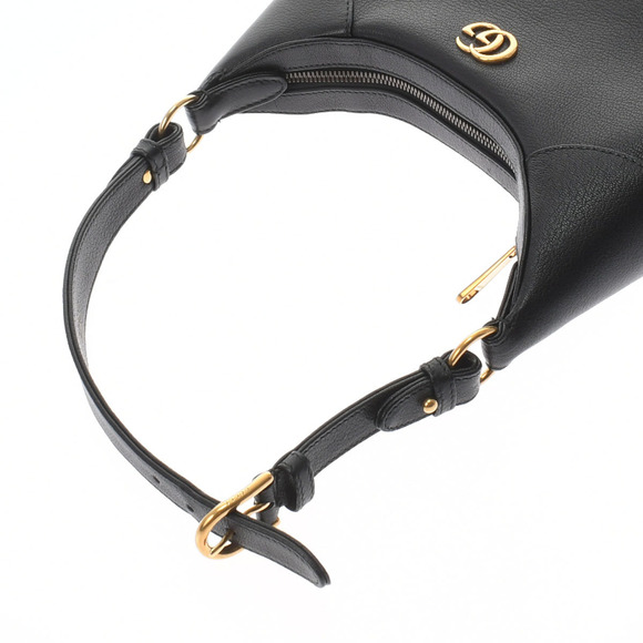Gucci GG Aphrodite Small Black Gold Hardware Soft Leather Shoulder Bag - Picture 3 of 10